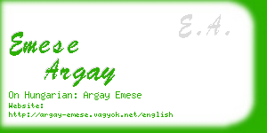 emese argay business card